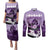 Kentucky Horse Racing Couples Matching Puletasi and Long Sleeve Button Shirt Derby Mint Julep Girl - Purple Pastel LT14