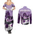Kentucky Horse Racing Couples Matching Summer Maxi Dress and Long Sleeve Button Shirt Derby Mint Julep Girl - Purple Pastel LT14