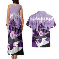 Kentucky Horse Racing Couples Matching Tank Maxi Dress and Hawaiian Shirt Derby Mint Julep Girl - Purple Pastel LT14