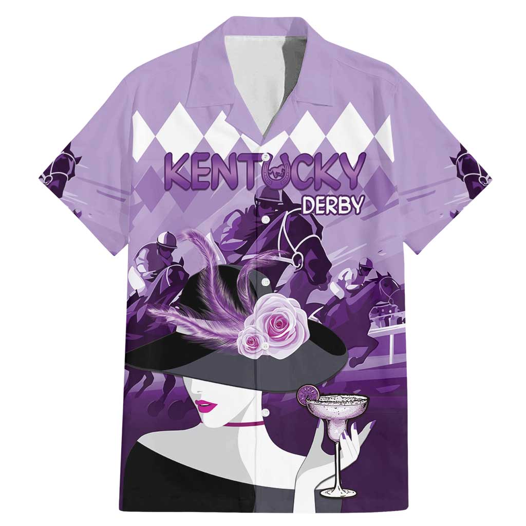 Kentucky Horse Racing Family Matching Mermaid Dress and Hawaiian Shirt Derby Mint Julep Girl - Purple Pastel LT14