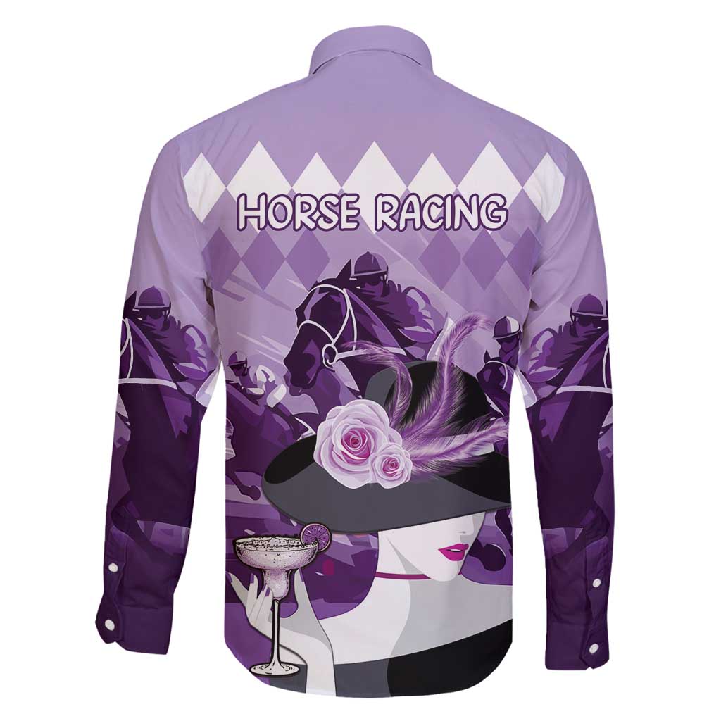 Kentucky Horse Racing Family Matching Mermaid Dress and Hawaiian Shirt Derby Mint Julep Girl - Purple Pastel LT14