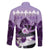 Kentucky Horse Racing Family Matching Off The Shoulder Long Sleeve Dress and Hawaiian Shirt Derby Mint Julep Girl - Purple Pastel LT14