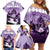 Kentucky Horse Racing Family Matching Off Shoulder Short Dress and Hawaiian Shirt Derby Mint Julep Girl - Purple Pastel LT14