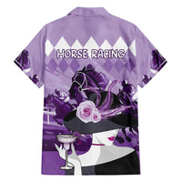 Kentucky Horse Racing Family Matching Puletasi and Hawaiian Shirt Derby Mint Julep Girl - Purple Pastel LT14