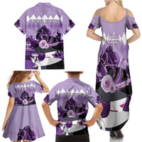 Kentucky Horse Racing Family Matching Summer Maxi Dress and Hawaiian Shirt Derby Mint Julep Girl - Purple Pastel LT14