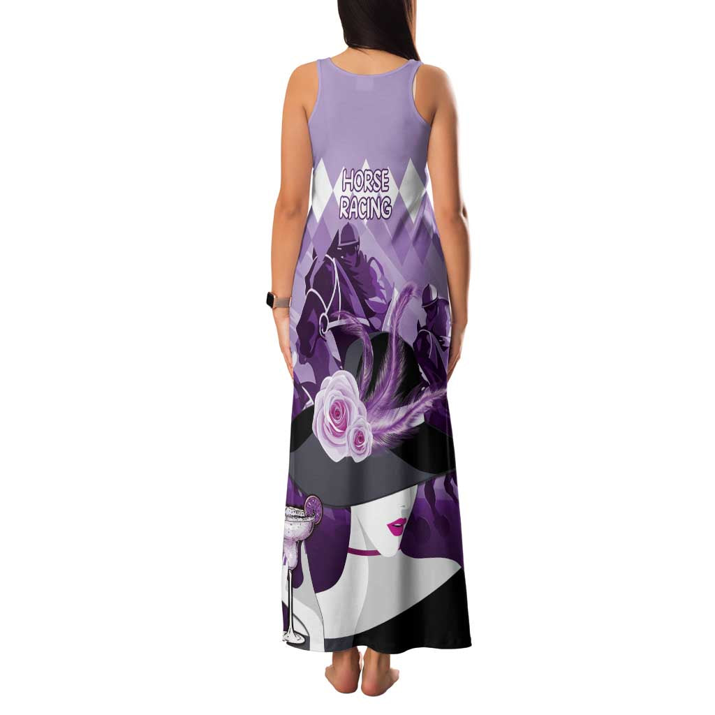Kentucky Horse Racing Family Matching Tank Maxi Dress and Hawaiian Shirt Derby Mint Julep Girl - Purple Pastel LT14
