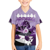 Kentucky Horse Racing Family Matching Tank Maxi Dress and Hawaiian Shirt Derby Mint Julep Girl - Purple Pastel LT14