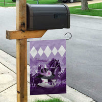 Kentucky Horse Racing Garden Flag Derby Mint Julep Girl - Purple Pastel LT14