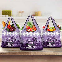 Kentucky Horse Racing Grocery Bag Derby Mint Julep Girl - Purple Pastel LT14