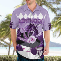Kentucky Horse Racing Hawaiian Shirt Derby Mint Julep Girl - Purple Pastel LT14