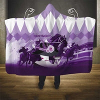 Kentucky Horse Racing Hooded Blanket Derby Mint Julep Girl - Purple Pastel LT14