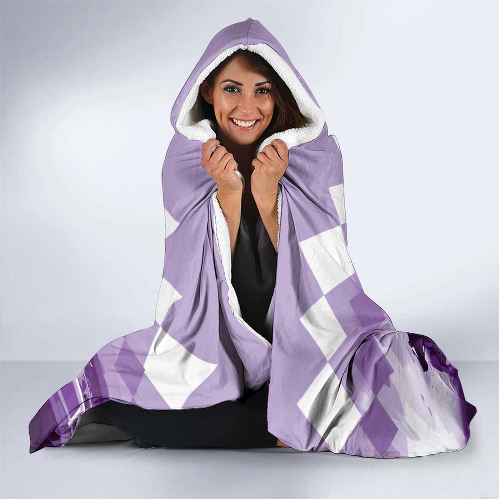 Kentucky Horse Racing Hooded Blanket Derby Mint Julep Girl - Purple Pastel LT14