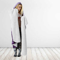 Kentucky Horse Racing Hooded Blanket Derby Mint Julep Girl - Purple Pastel LT14