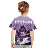 Kentucky Horse Racing Kid T Shirt Derby Mint Julep Girl - Purple Pastel LT14