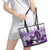Kentucky Horse Racing Leather Tote Bag Derby Mint Julep Girl - Purple Pastel LT14