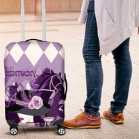 Kentucky Horse Racing Luggage Cover Derby Mint Julep Girl - Purple Pastel LT14