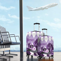 Kentucky Horse Racing Luggage Cover Derby Mint Julep Girl - Purple Pastel LT14