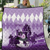 Kentucky Horse Racing Quilt Derby Mint Julep Girl - Purple Pastel LT14