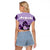 Kentucky Horse Racing Raglan Cropped T Shirt Derby Mint Julep Girl - Purple Pastel LT14