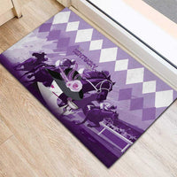 Kentucky Horse Racing Rubber Doormat Derby Mint Julep Girl - Purple Pastel LT14