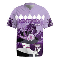 Kentucky Horse Racing Rugby Jersey Derby Mint Julep Girl - Purple Pastel LT14