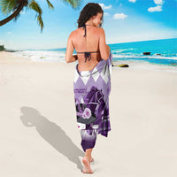 Kentucky Horse Racing Sarong Derby Mint Julep Girl - Purple Pastel LT14