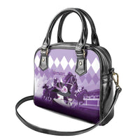 Kentucky Horse Racing Shoulder Handbag Derby Mint Julep Girl - Purple Pastel LT14