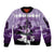 Kentucky Horse Racing Sleeve Zip Bomber Jacket Derby Mint Julep Girl - Purple Pastel LT14