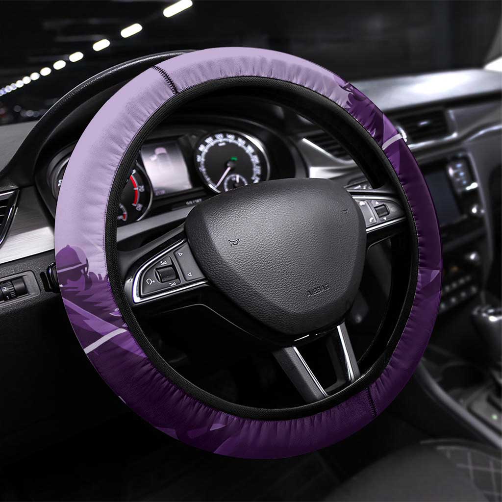 Kentucky Horse Racing Steering Wheel Cover Derby Mint Julep Girl - Purple Pastel LT14