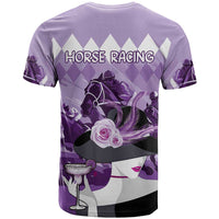 Kentucky Horse Racing T Shirt Derby Mint Julep Girl - Purple Pastel LT14