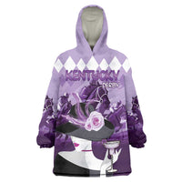 Kentucky Horse Racing Wearable Blanket Hoodie Derby Mint Julep Girl - Purple Pastel LT14
