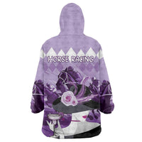Kentucky Horse Racing Wearable Blanket Hoodie Derby Mint Julep Girl - Purple Pastel LT14