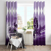 Kentucky Horse Racing Window Curtain Derby Mint Julep Girl - Purple Pastel LT14
