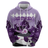 Kentucky Horse Racing Zip Hoodie Derby Mint Julep Girl - Purple Pastel LT14