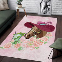 Kentucky Horse Racing Area Rug Derby Mint Julep With Roses - Wonder Print Shop