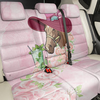 Kentucky Horse Racing Back Car Seat Cover Derby Mint Julep With Roses - Wonder Print Shop