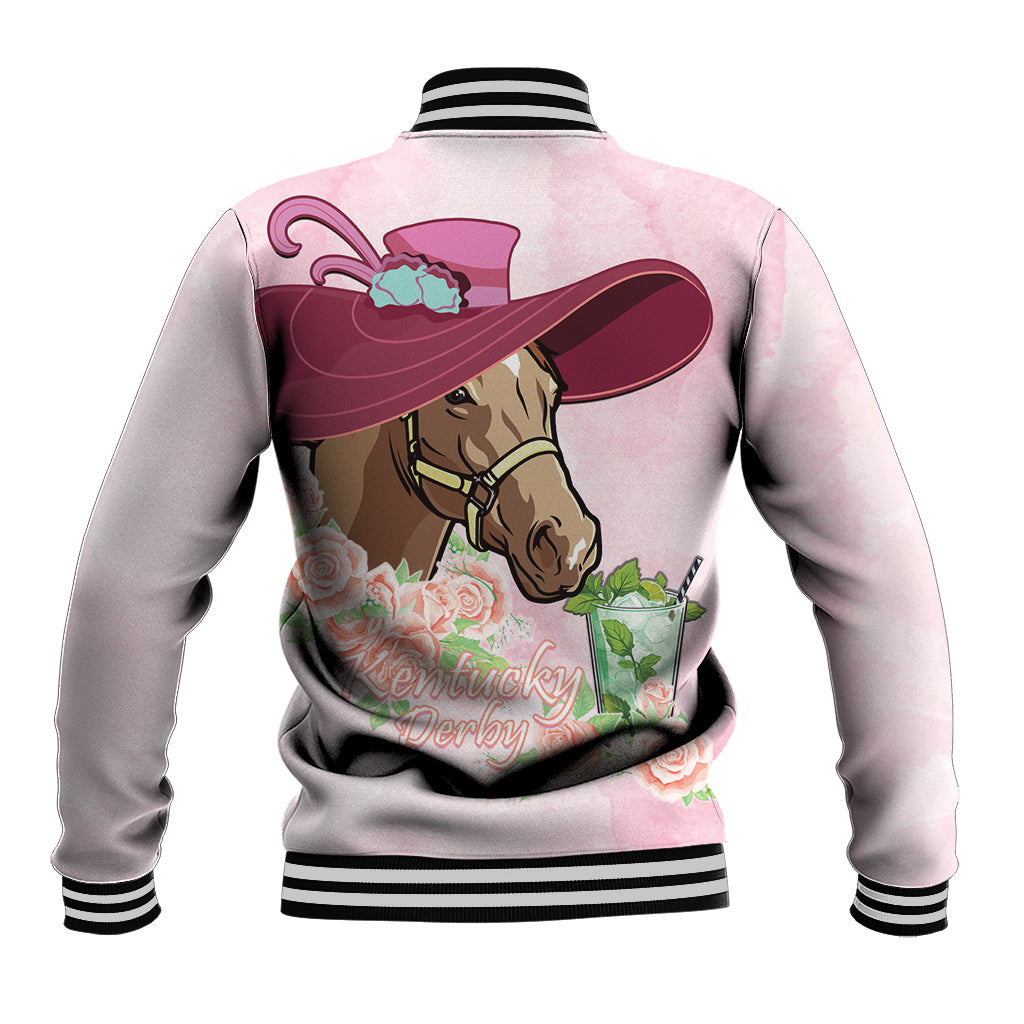 Kentucky Horse Racing Baseball Jacket Derby Mint Julep With Roses - Wonder Print Shop