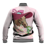 Kentucky Horse Racing Baseball Jacket Derby Mint Julep With Roses - Wonder Print Shop