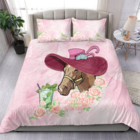 Kentucky Horse Racing Bedding Set Derby Mint Julep With Roses - Wonder Print Shop