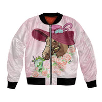 Kentucky Horse Racing Bomber Jacket Derby Mint Julep With Roses - Wonder Print Shop