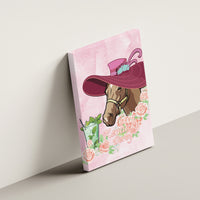 Kentucky Horse Racing Canvas Wall Art Derby Mint Julep With Roses - Wonder Print Shop