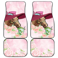 Kentucky Horse Racing Car Mats Derby Mint Julep With Roses - Wonder Print Shop