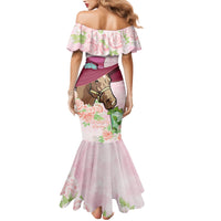 Kentucky Horse Racing Family Matching Mermaid Dress and Hawaiian Shirt Derby Mint Julep With Roses - Wonder Print Shop