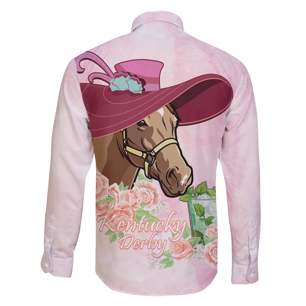 Kentucky Horse Racing Family Matching Summer Maxi Dress and Hawaiian Shirt Derby Mint Julep With Roses - Wonder Print Shop