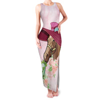 Kentucky Horse Racing Family Matching Tank Maxi Dress and Hawaiian Shirt Derby Mint Julep With Roses - Wonder Print Shop