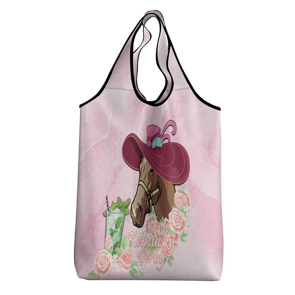 Kentucky Horse Racing Grocery Bag Derby Mint Julep With Roses