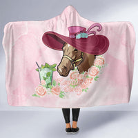 Kentucky Horse Racing Hooded Blanket Derby Mint Julep With Roses