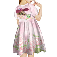 Kentucky Horse Racing Kid Short Sleeve Dress Derby Mint Julep With Roses - Wonder Print Shop