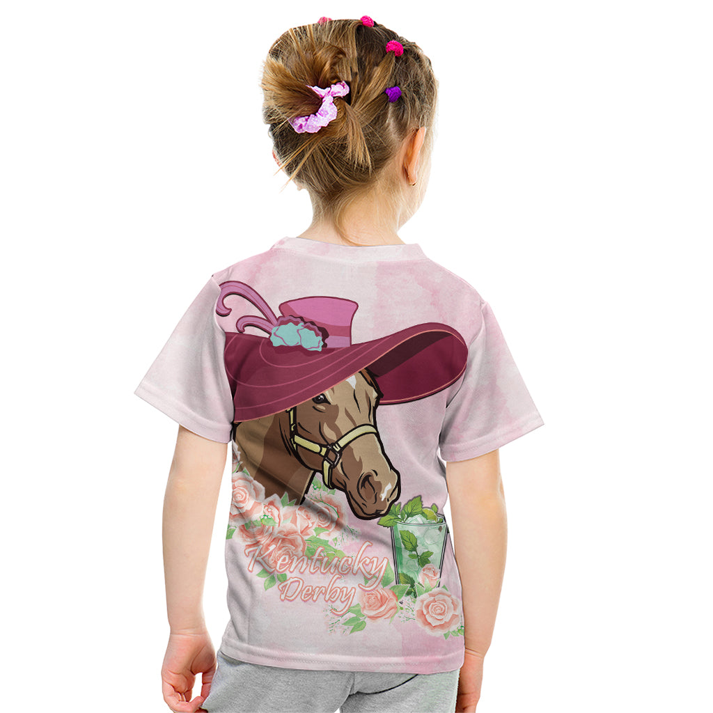 Kentucky Horse Racing Kid T Shirt Derby Mint Julep With Roses - Wonder Print Shop