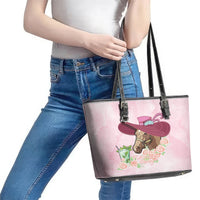 Kentucky Horse Racing Leather Tote Bag Derby Mint Julep With Roses - Wonder Print Shop